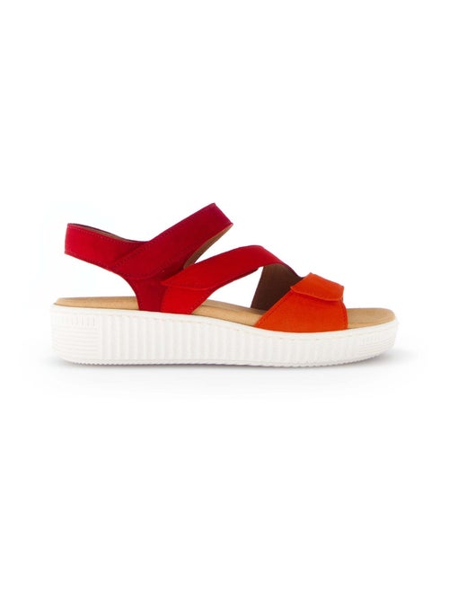 Sandales  en cuir velours - Kiabi