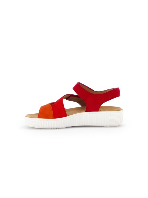 Sandales  en cuir velours - Kiabi