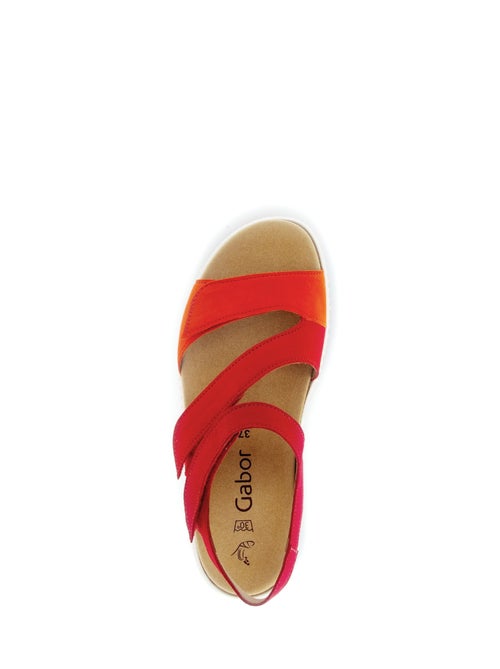 Sandales  en cuir velours - Kiabi