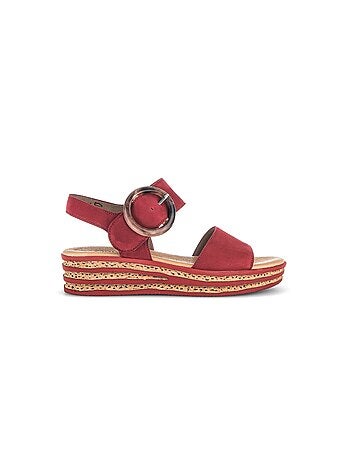 Sandales en cuir velours