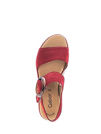 Sandales en cuir velours