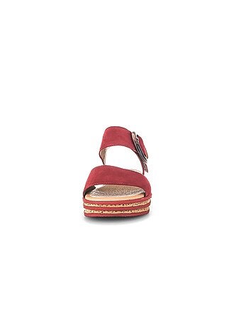 Sandales en cuir velours