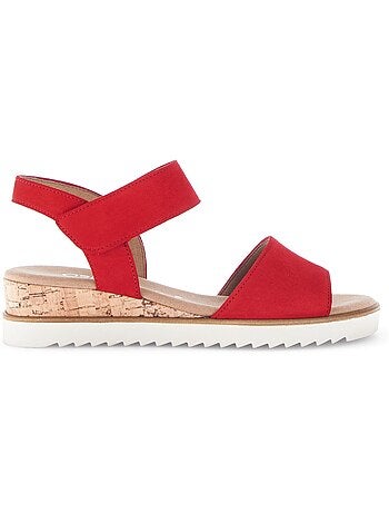 Sandales en cuir velours