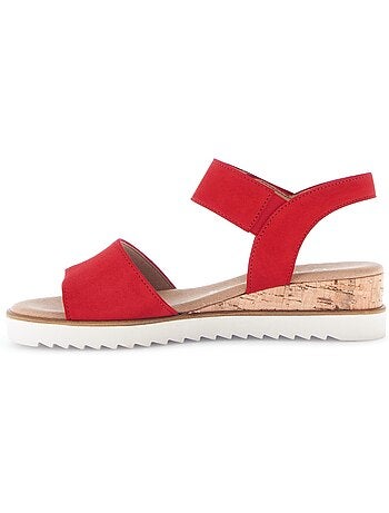 Sandales en cuir velours