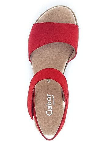 Sandales en cuir velours