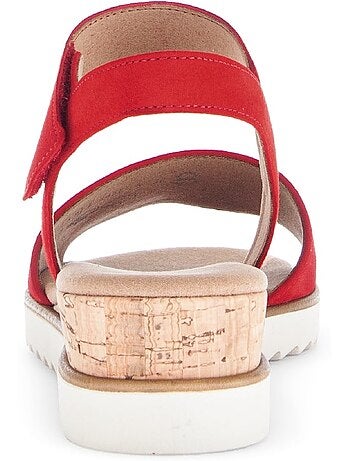 Sandales en cuir velours