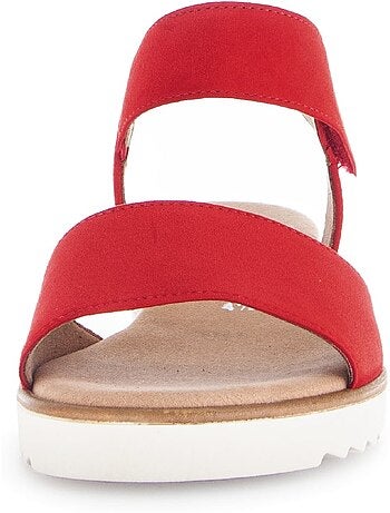 Sandales en cuir velours