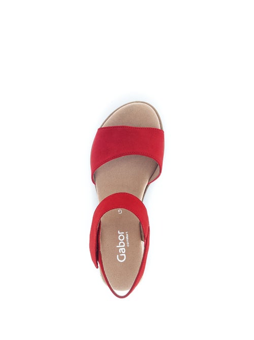 Sandales  en cuir velours - Kiabi