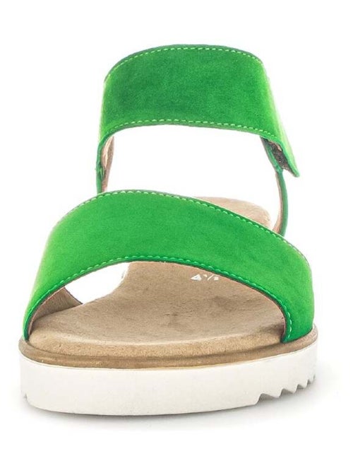 Sandales  en cuir velours - Kiabi