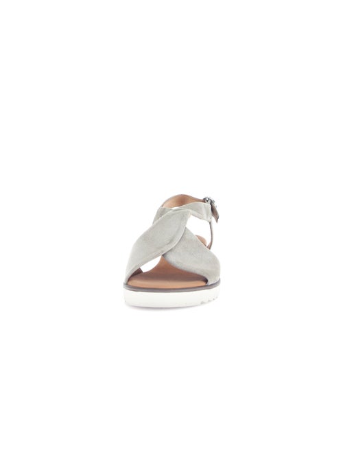 Sandales  en cuir velours - Kiabi