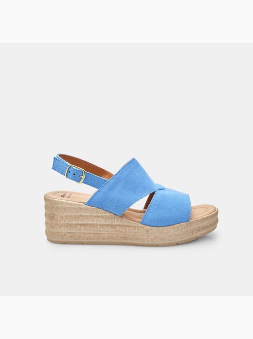 Sandales en daim à talons compensés BATA - Kiabi