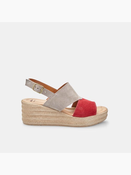 Sandales en daim à talons compensés BATA - Kiabi