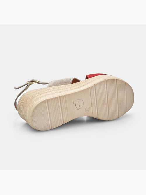 Sandales en daim à talons compensés BATA - Kiabi