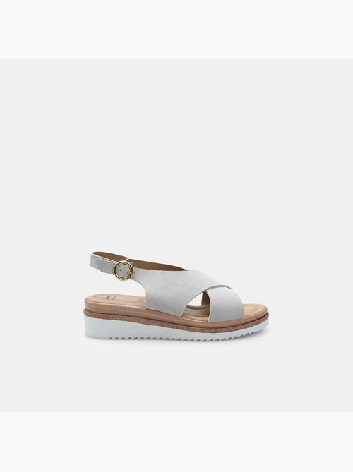 Sandales en daim avec plateform BATA - Kiabi