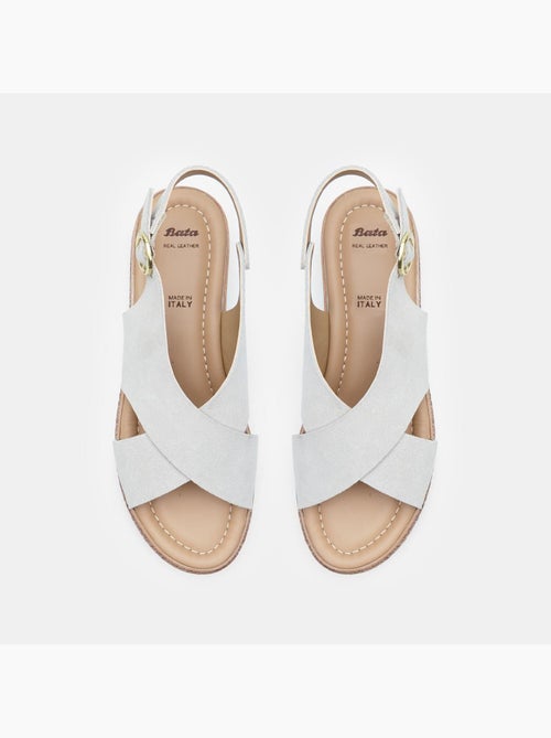 Sandales en daim avec plateform BATA - Kiabi