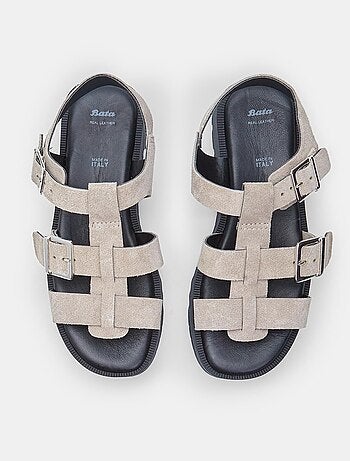 Sandales en daim avec plateform BATA