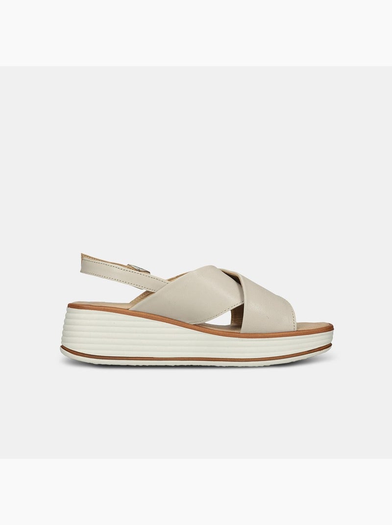 Sandales en daim BATA Blanc - Kiabi