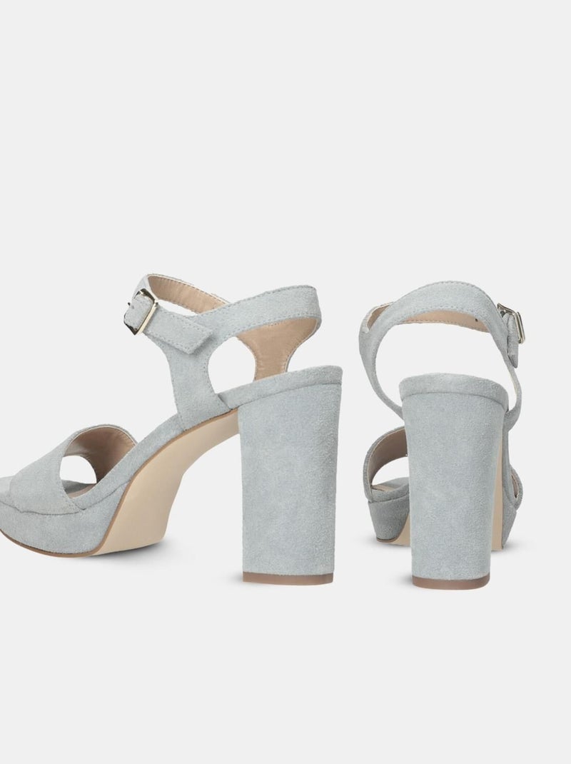 Sandales en daim BATA Bleu - Kiabi
