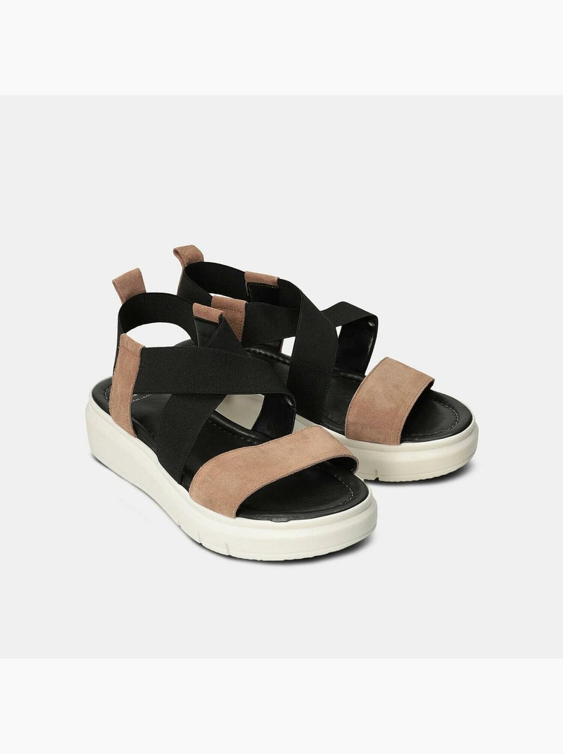 Sandales en daim BATA Gris - Kiabi