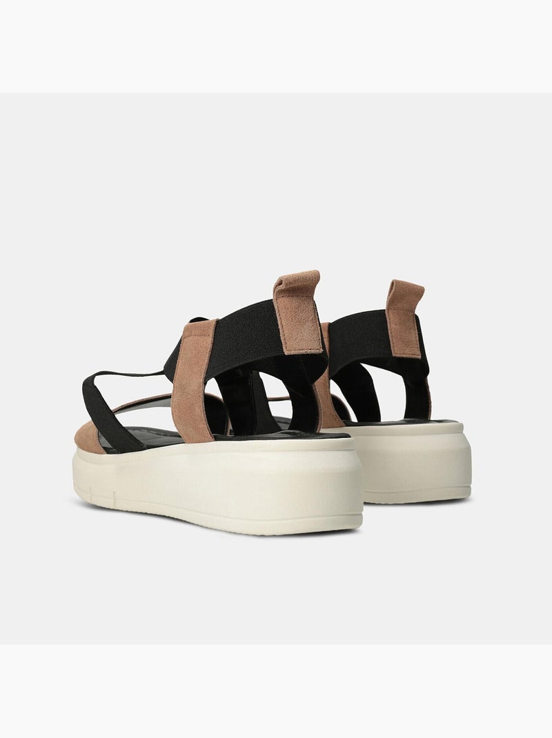 Sandales en daim BATA Gris - Kiabi