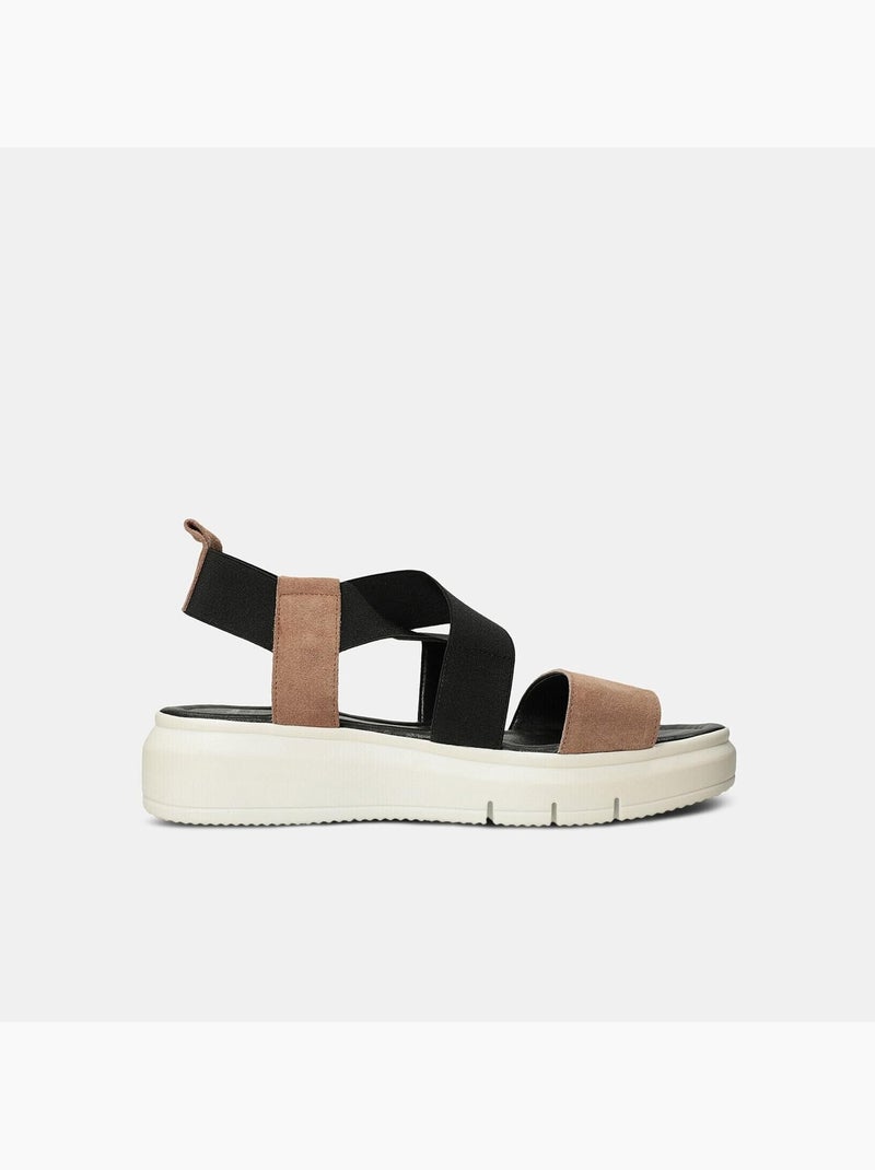Sandales en daim BATA Gris - Kiabi