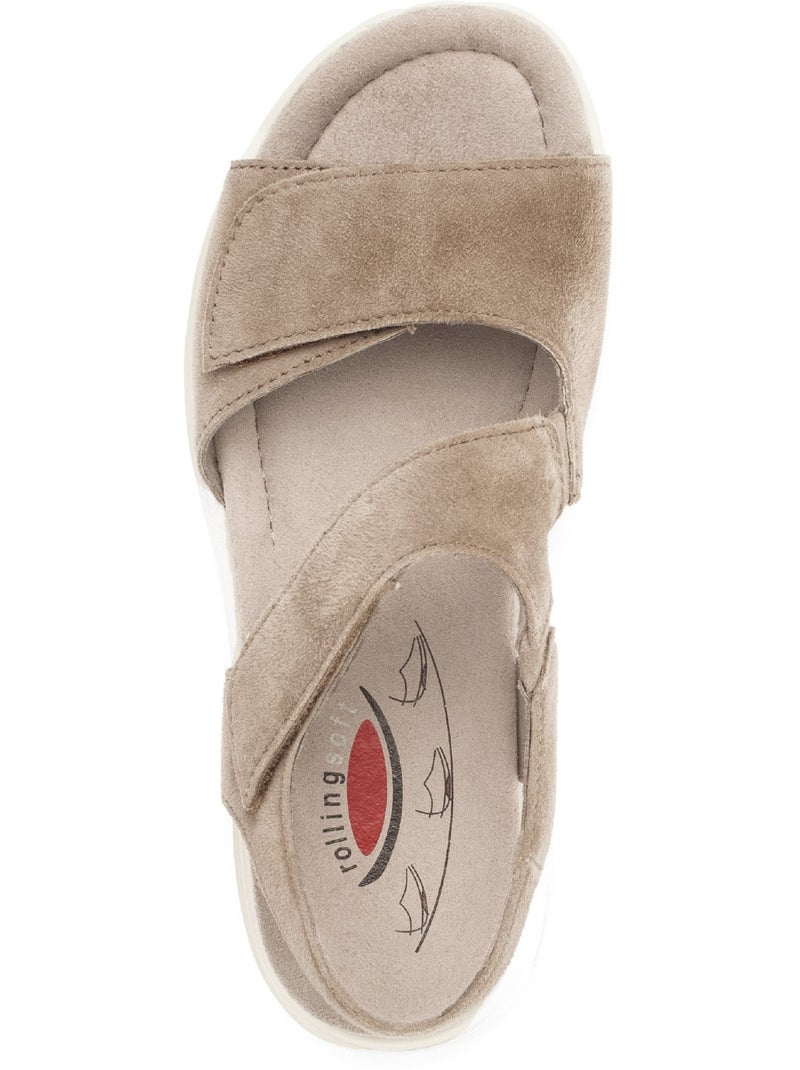 Sandales  en daim Beige - Kiabi