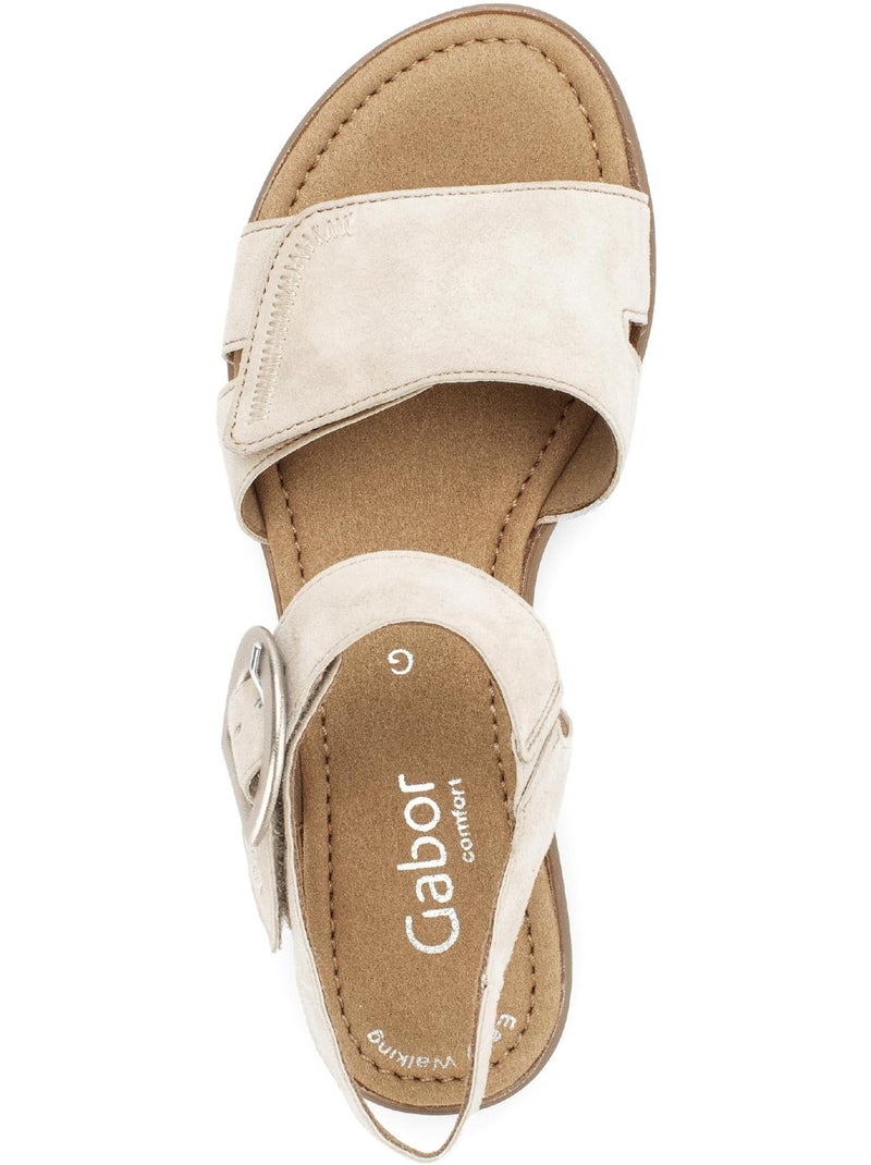 Sandales  en daim Beige - Kiabi