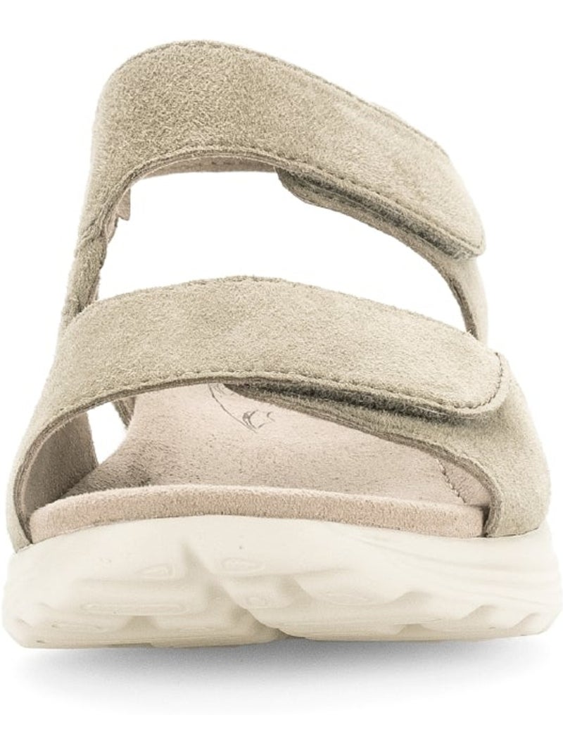 Sandales   en daim Beige/Vert - Kiabi