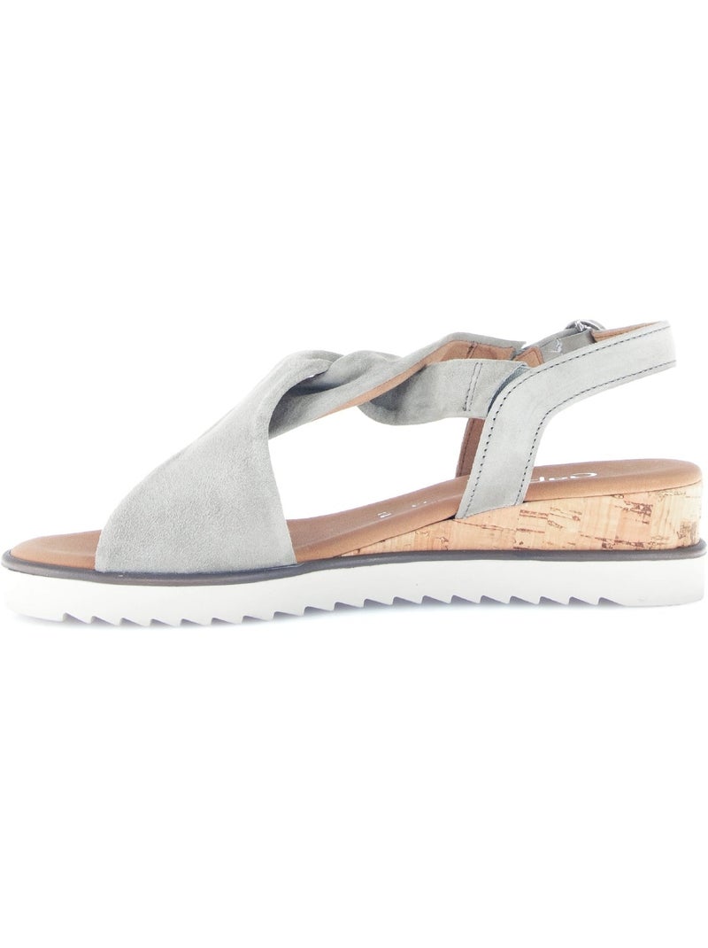 Sandales  en daim Vert - Kiabi