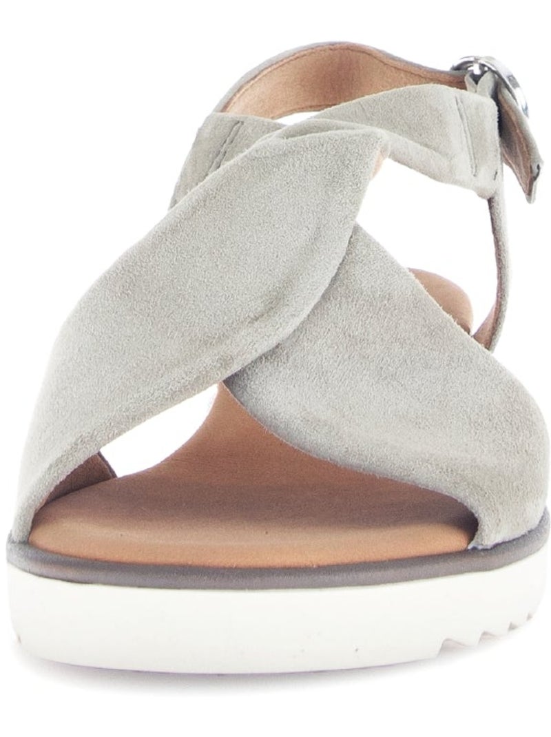 Sandales  en daim Vert - Kiabi