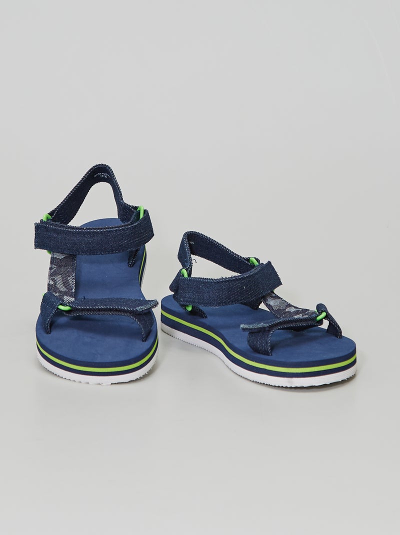 Sandales en denim denim - Kiabi