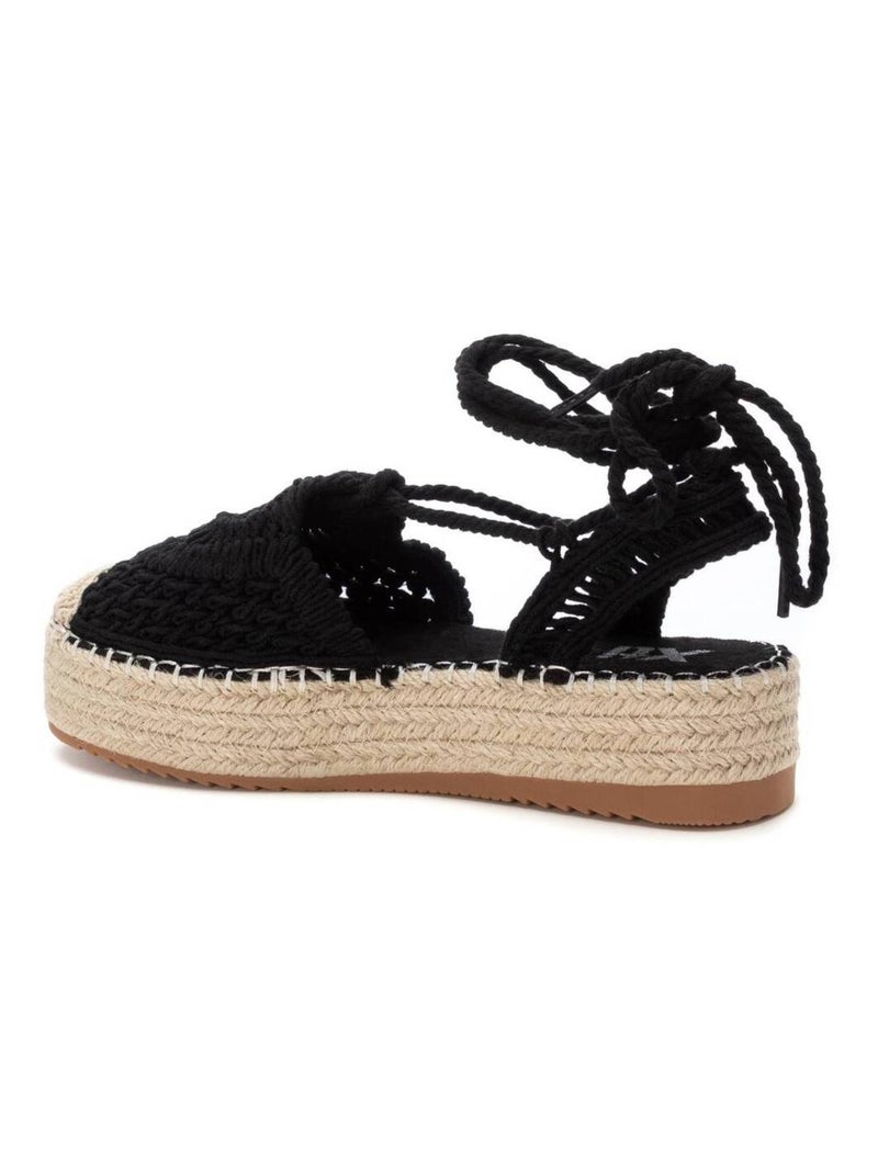 Sandales en jute pour femme Noir - Kiabi