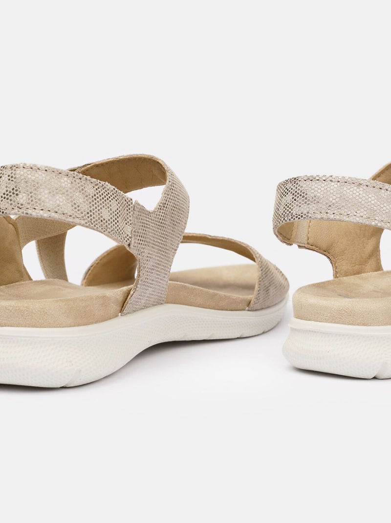 Sandales en nubuck BATA Beige - Kiabi