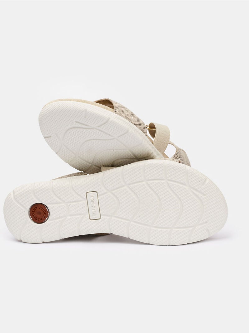 Sandales en nubuck BATA Beige - Kiabi