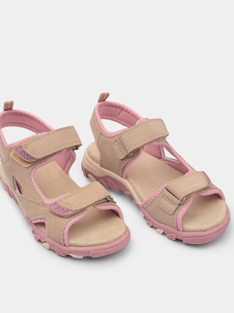 Sandales en nubuck BATA Beige - Kiabi