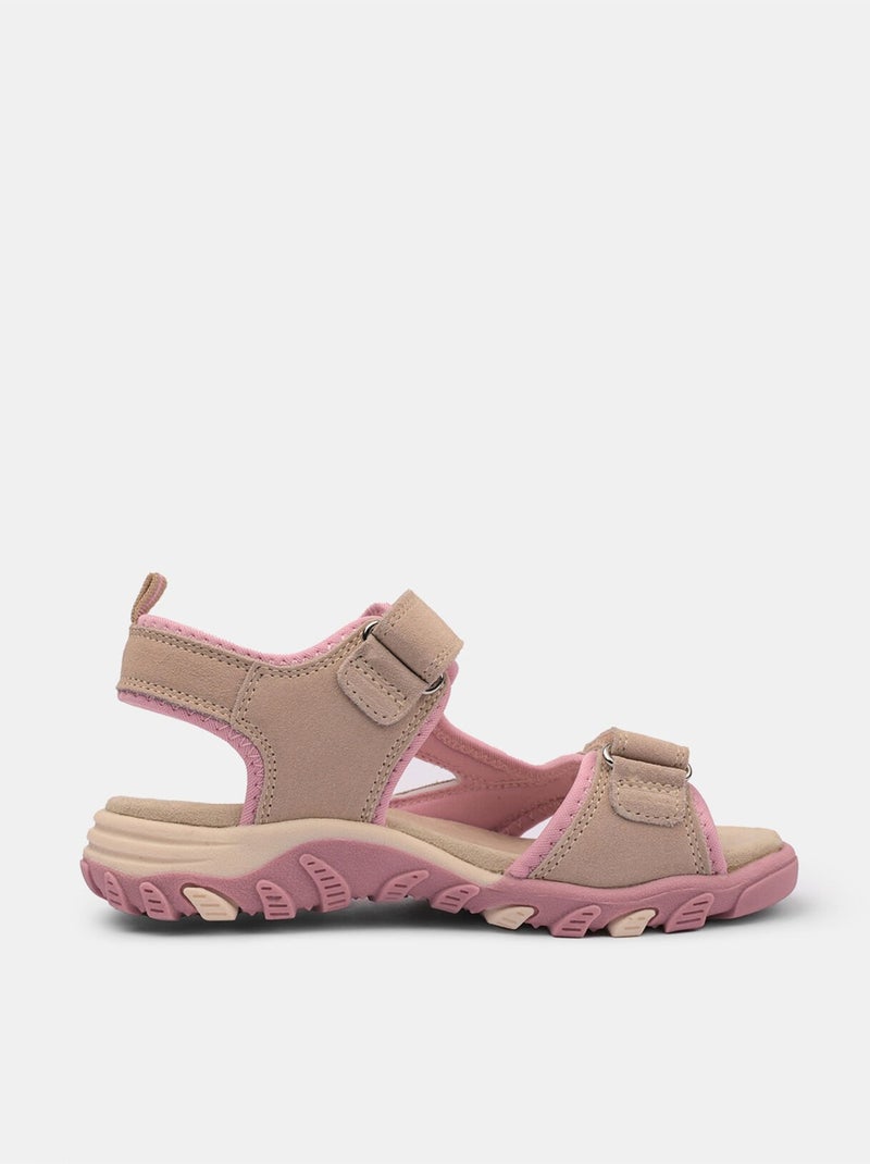 Sandales en nubuck BATA Beige - Kiabi