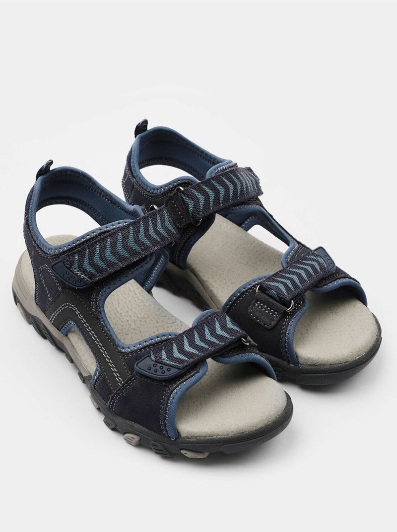 Sandales en nubuck BATA Bleu - Kiabi