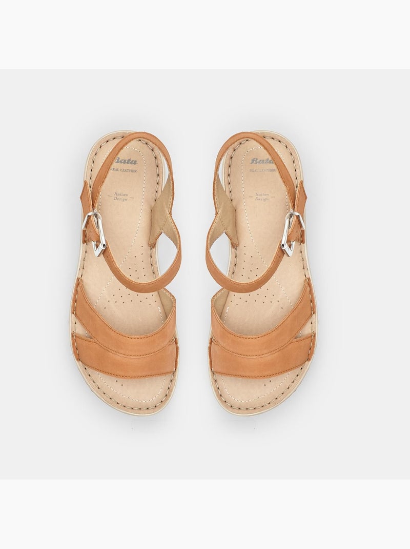 Sandales en nubuck BATA Bronze - Kiabi