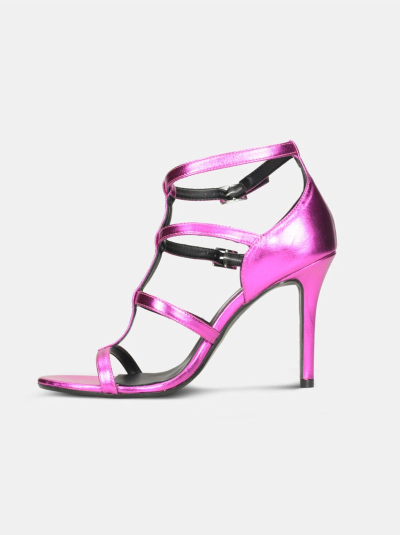 Sandales en nubuck BATA Rose fushia - Kiabi