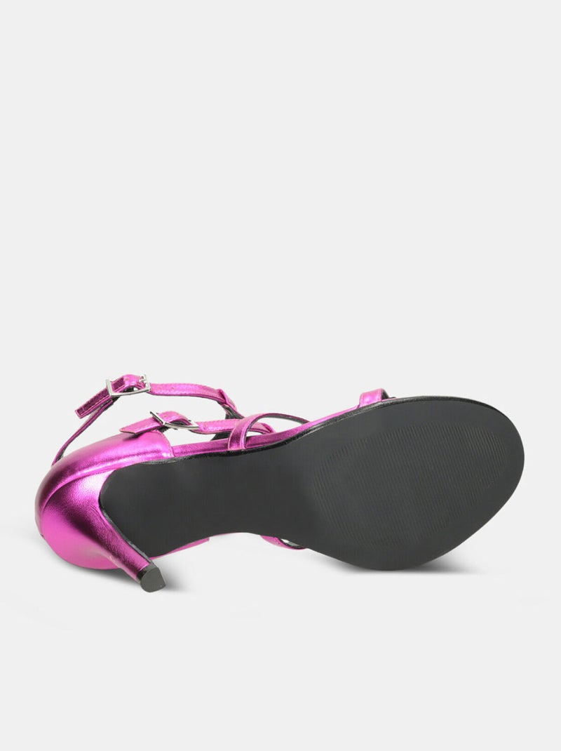 Sandales en nubuck BATA Rose fushia - Kiabi