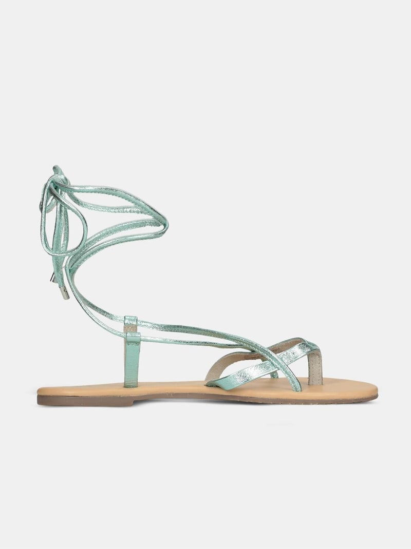 Sandales en nubuck BATA Vert - Kiabi