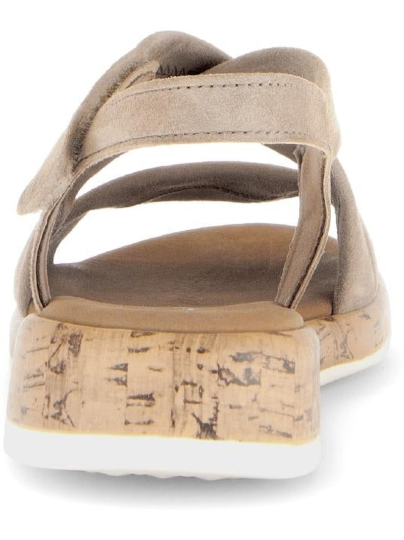 Sandales  en nubuck Beige - Kiabi