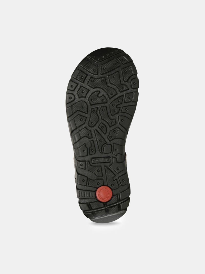 Sandales en nubuck Marron - Kiabi