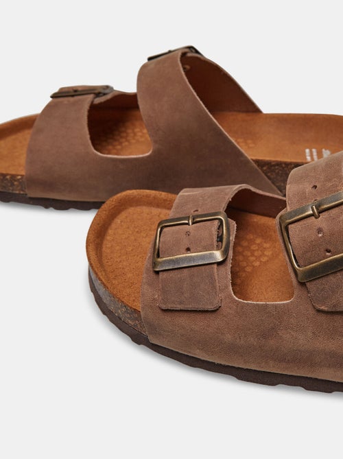 Sandales en nubuck - Kiabi