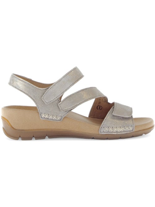 Sandales  en nubuck métallisé - Kiabi