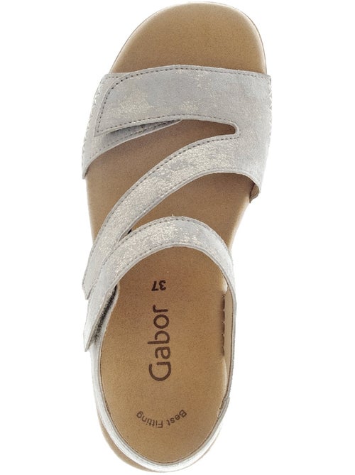 Sandales  en nubuck métallisé - Kiabi