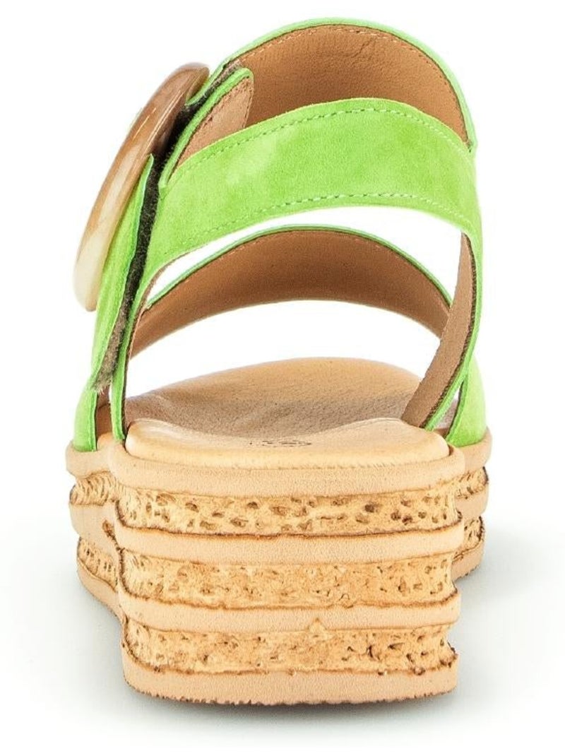 Sandales  en nubuck Vert - Kiabi