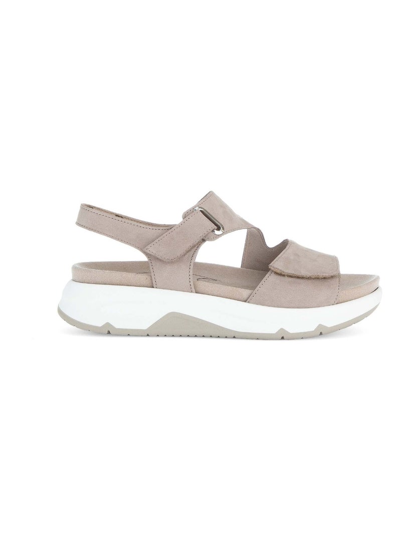Sandales  en nubuk Beige - Kiabi