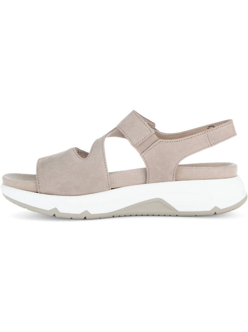 Sandales  en nubuk Beige - Kiabi