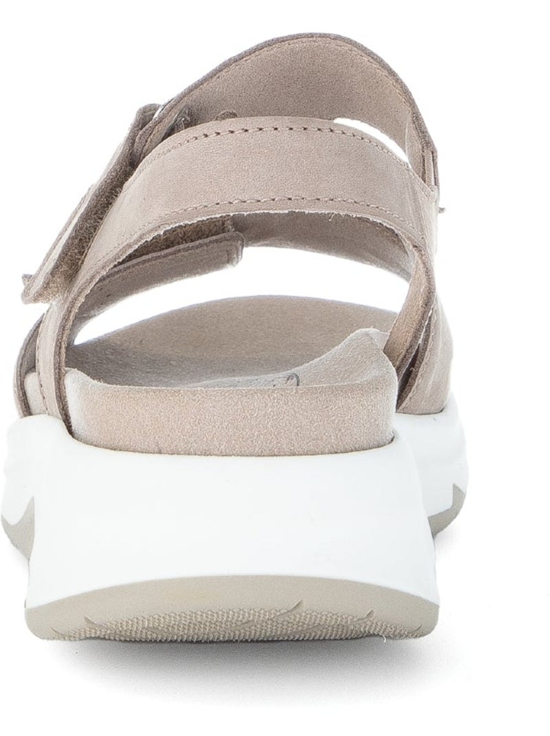 Sandales  en nubuk Beige - Kiabi
